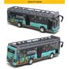 1/50 Tour-Doppeldeckerbus für Kleinkinder, Spielfahrzeuge aus Druckgusslegierung mit Geräuschen und Lichtern, Stadtautospielzeug mit Pullback-Action und zu öffnenden Türen