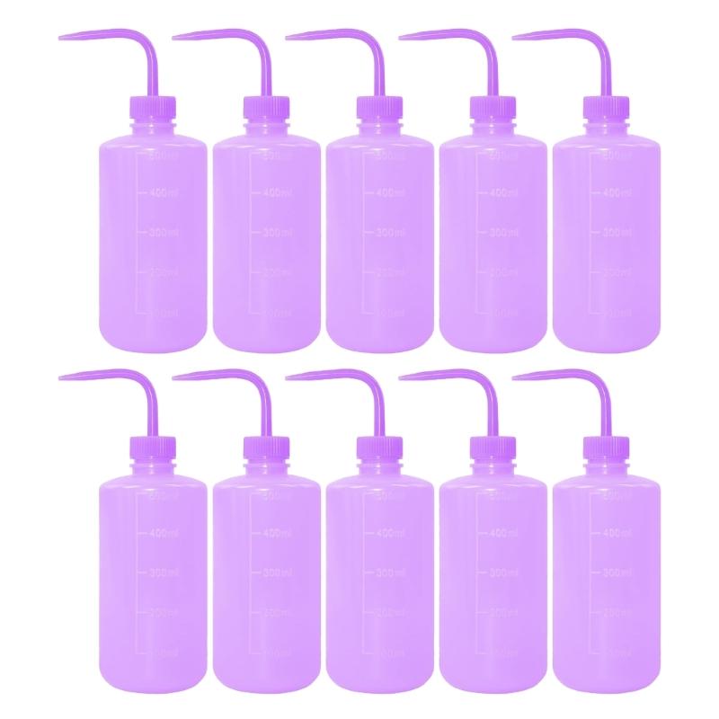 10PCS 500ml Laboratory Wash Bottles With Angled Nozzle And Measurement Scale For Accurate Liquid Dispensing Tasks