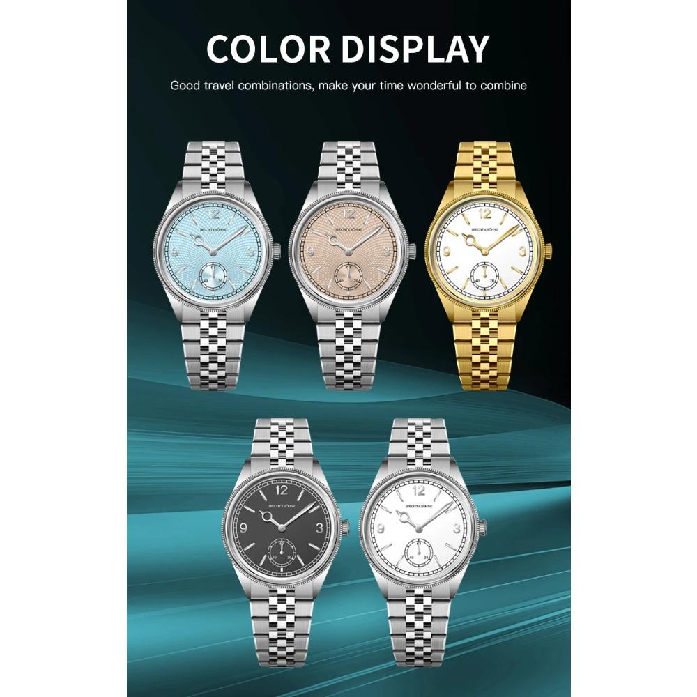 New Fashion Specht & Söhne 38.5MM Mechanical Watches For Men Seagull Movt Sapphire Crystal Business Watch Relogio Masculino