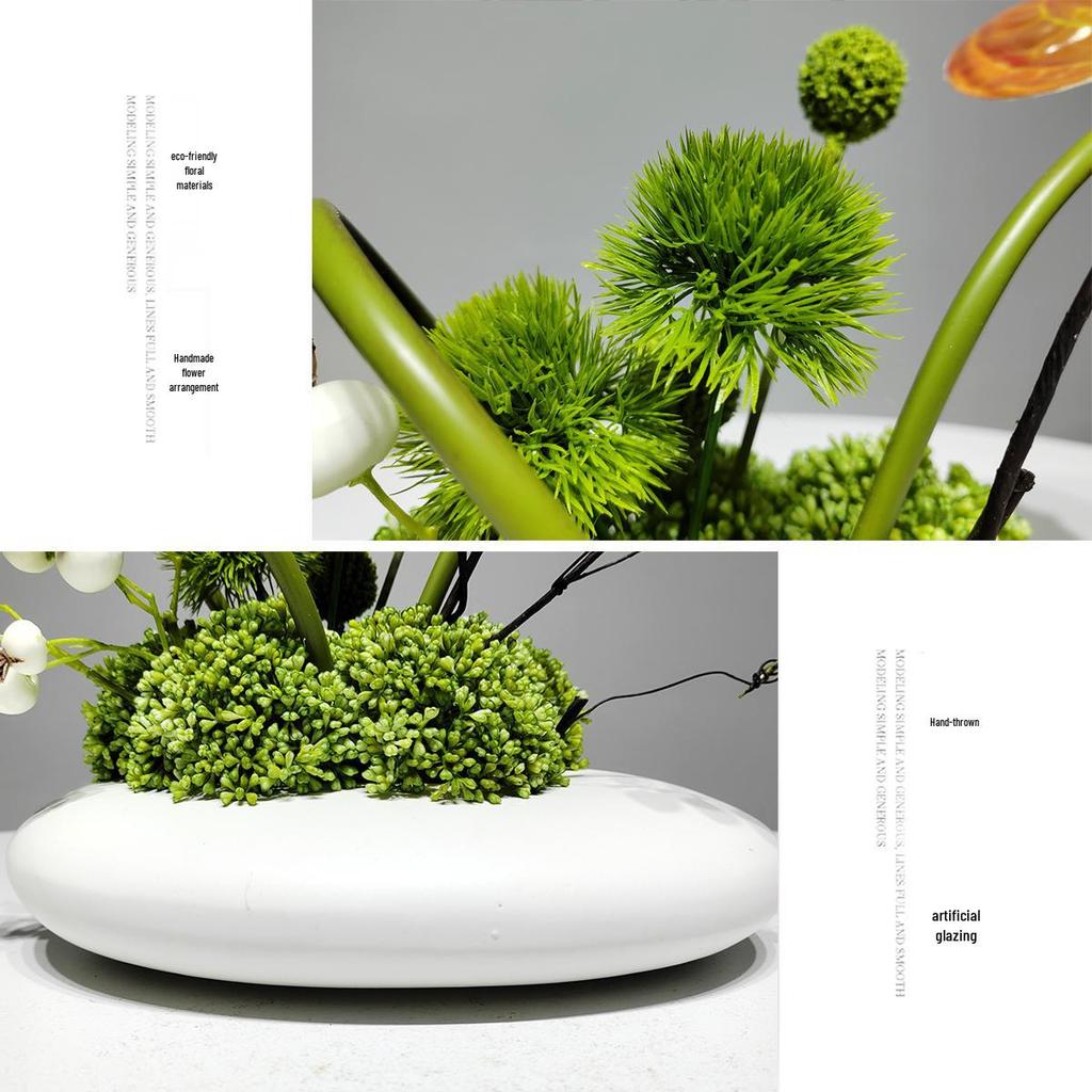Chinese Style Floral Coffee Table Arrangement for Living Room or Hotel Decor