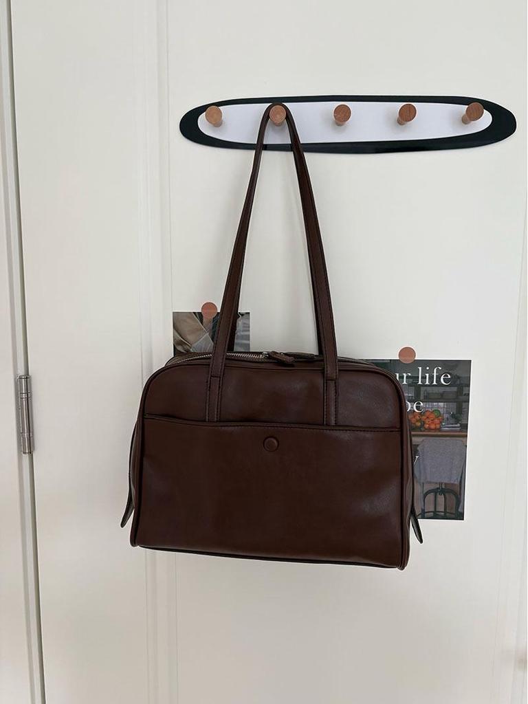 Korean Retro 2025 Women's Commuting Large Capacity Tote Bag