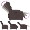 Electric Recliner Chair Dark Brown Fabric