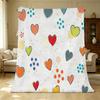 Soft Fleece Heart Blanket – Breathable Cozy All-Season Throw for Home, Office, Couch Napping | Halloween & Christmas Warm Decor