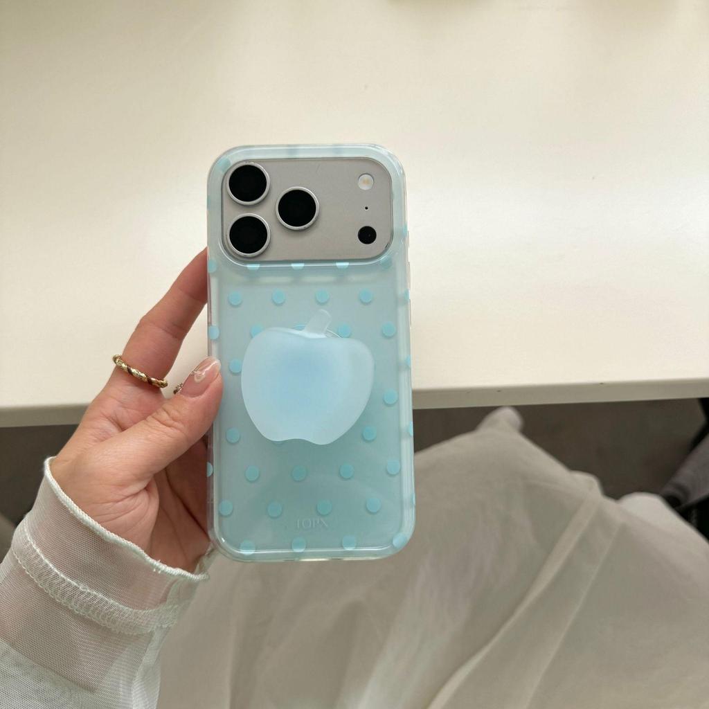 Etui na iPhone 17 Pro Max w koreańskim stylu w kropki, kompatybilne z iPhone 16/15, dla kobiet