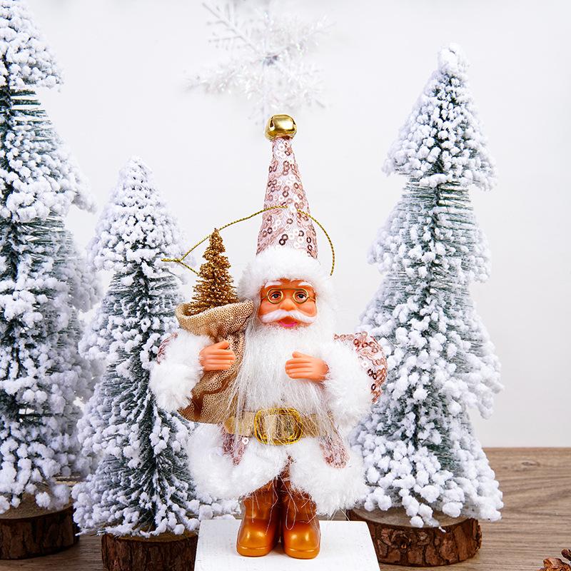 Cartoon Plush Santa Claus Christmas Desktop Ornament