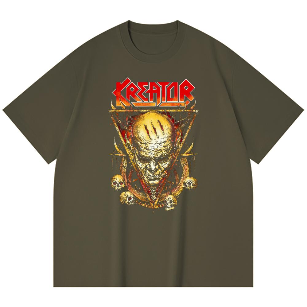 230 g/m² 100% Bavlna T-shirt Heavy Metal Rocková Kapela Tisk Populární Hudby Unisex Těžký Bavlněný T-shirt