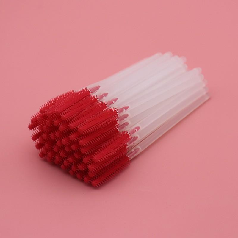 Прозрачная силиконовая щеточка для ресниц - 50 шт. Одноразовая расческа для ресниц и бровей для наращивания