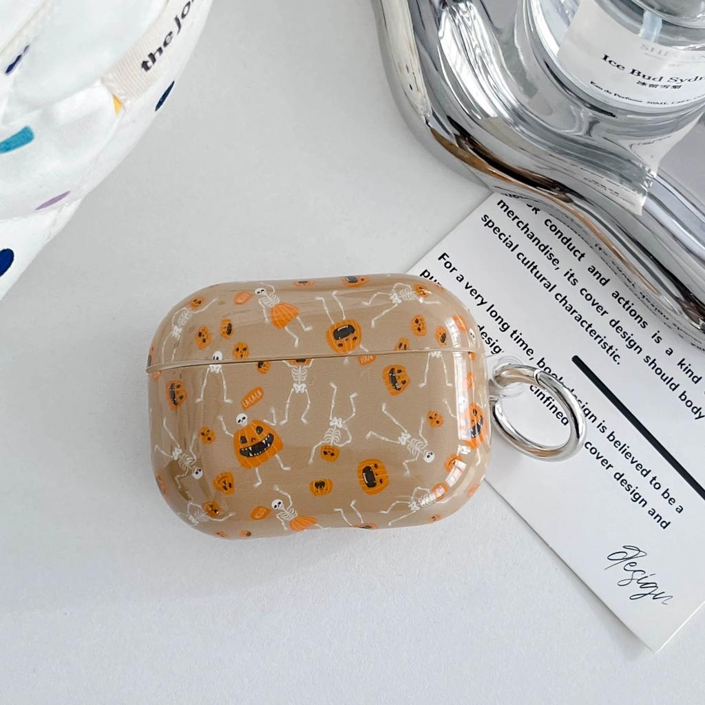 New IMD Craft Pumpkin Lantern Apple Pro1 Earphone Case Halloween Model for AirPods 1 Generation Protective Case