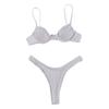 Kvinner Solid Lace Bikini Set Push Up Badedrakt Beachwear Polstret Badetøy