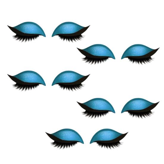 1/2/3/4/5 Pairs Lazy Eye Shadow Eyelash Patch 2-in-1 Eyeshadow Eyelashes Makeup Stickers