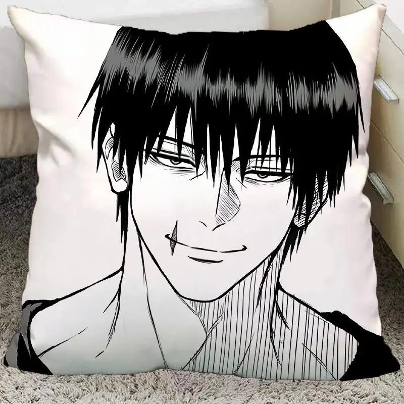 Anime Jujutsu Kaisen Toji Fushiguro Pillow And Pillowcase Double Sided Pattern Throw Pillows 40X40Cm