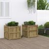 Vidaxl Garden Planters, 2 Pcs., Impregnated Pine Wood