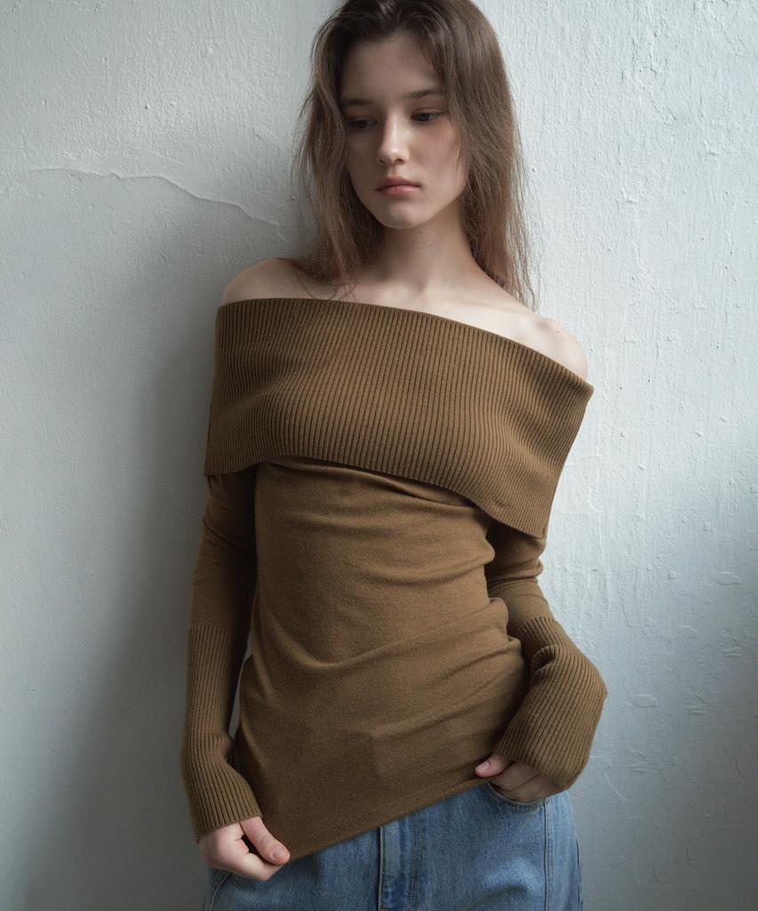 CITTA Every Day Wool Off-Shoulder Knit_Ctk252(4Color)