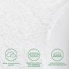 Mattress protector 90x190 COTTON TERRY, breathable and waterproof, white