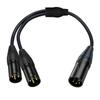 XLR Cable Professional XLR 4Pin To Double 3Pin XLR Splitter Cable For Studio Recording & Live Performances 50Cm