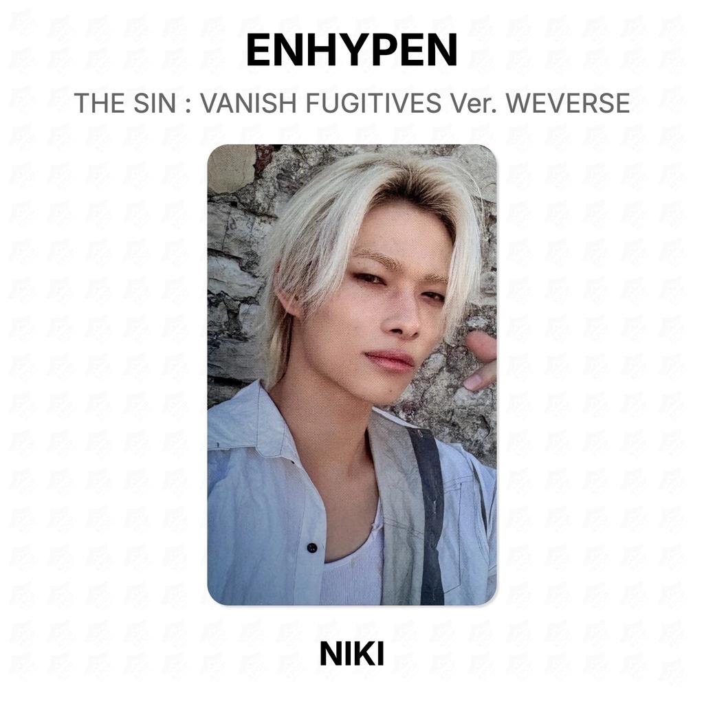 ENHYPEN THE SIN : VANISH FUGITIVES Ver. WEVERSE Official Photocard