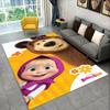 Cartoon Cute M-Masha Bear Non-Slip Area Rug for Living Room,Bedroom,Playroom,Soft Carpet Floor Mat Home Decor Rug Room