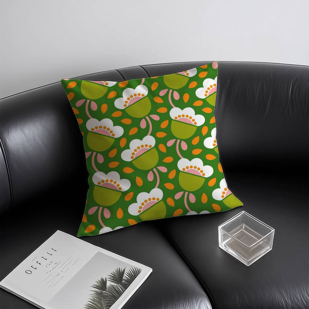 O-Orla Kiely Flower Pillow Case Anti-dustmite Invisible Zipper Sofa Bed