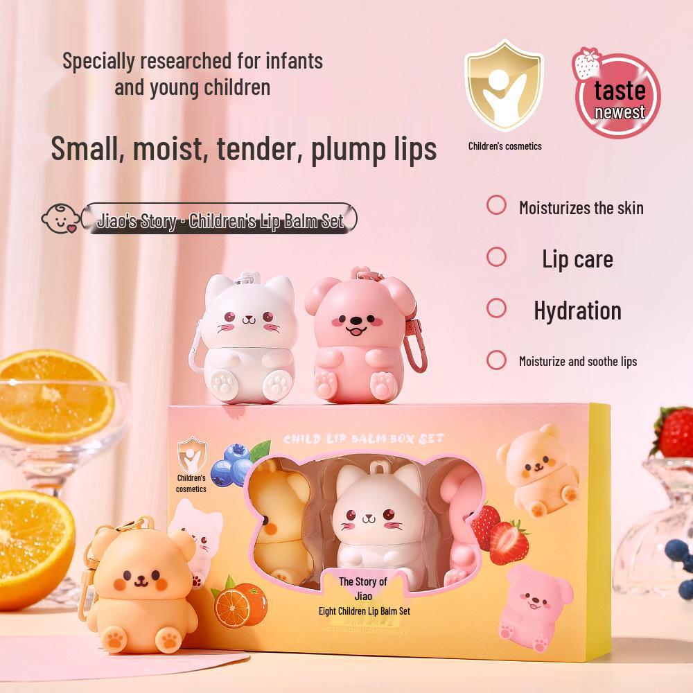 

Jiao Zhi Wu Yu Kids Lip Balm Set: Autumn/Winter Moisturizing for Dry, Chapped Lips Children s Lip Balm Set