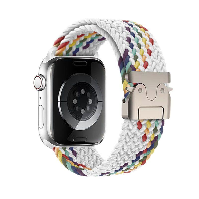 

Плетеный ремешок для ремешков Apple Watch 40 мм 44 мм 46 мм 42 мм 49 мм 45 мм 41 мм 38 мм Браслет IWatch Series 10 SE 9 8 7 6 Ultra 2 полосы S10-46mm
