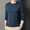 Streetwear Fashion Men Solid Slim Sweaters Spring Autumn Casual Male Clothes Long Sleeve Round Neck Knitted Bottoming Tops