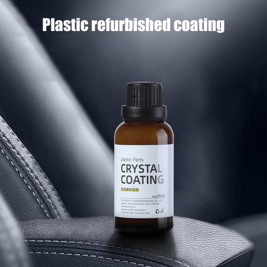 30ML Protective Coating Car Plastic Parts Crystal Coating Long Duration High Gloss Waxing Effect Lens Anti-fog Protection Plastic Restorer
