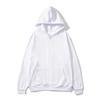 Unisex Solid Color Zip-Up Hooded Sweatshirt Cardigan
