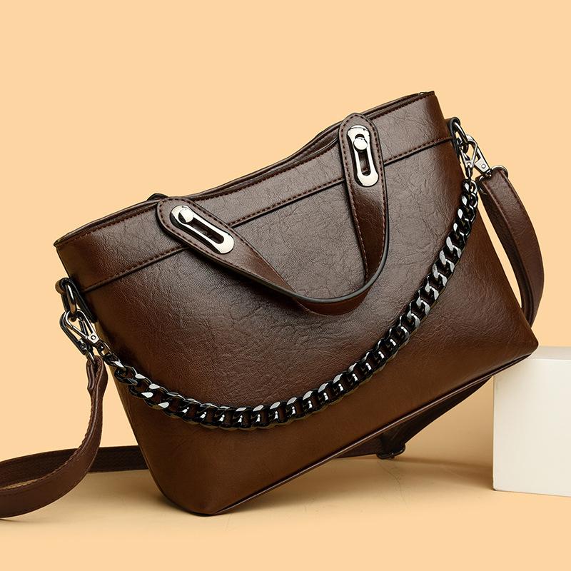 Simple Fashion Handbag Large Capacity Chain Single Shoulder Crossbody Bag Retro Casual Bag