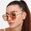 Gradient Eyeglasses Ladies Uv Protection Shades Sunglasses Simple Women Big Square Glasses