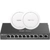 Ruijie WiFi 6 AX1800 Whole-Home Ceiling AP & Gateway Kit (CN version)