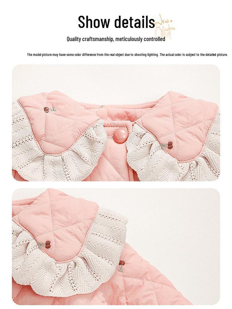 Mädchen Wintermantel im koreanischen Stil - Verdickt, Leicht, Modische Baumwolljacke