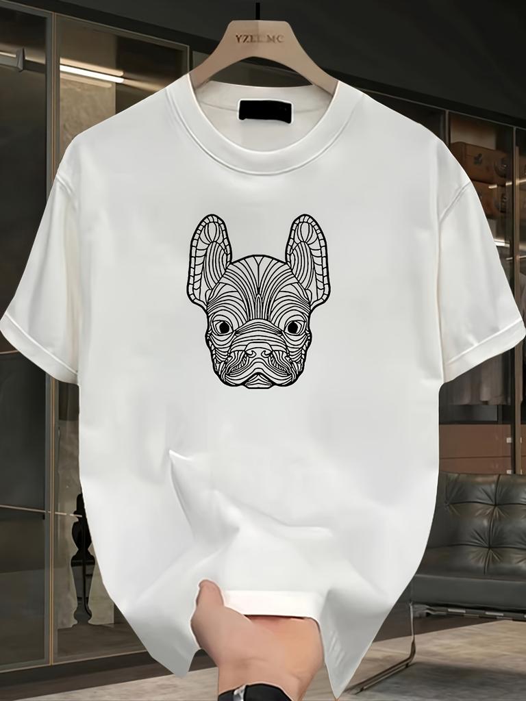 Pure cotton trendy brand printed shortsleeved Tshirt mens summer new casual plussize loose top