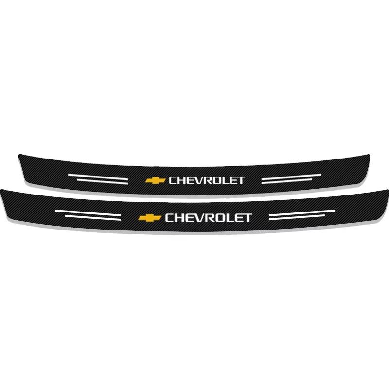 Carbon Fiber Car Rear Bumper Trunk Guard Protected Sticker For Chevrolet Cavalier Onix Aveo Silverado Chevy Tahoe Malibu Captiva