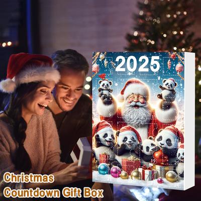 24 Days Christmas Advent Calendar, Countdown Calendar 2D Flat Acrylic Dog Charm, Countdown Pendant, Cute Christmas Tree Charm