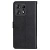 For Motorola Edge 50 Pro 5G Case Solid Color Leather Mobile Cover Wallet Stand with Strap