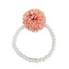 Dai Nationality Style Rose Flower Hair Rope Ponytail Holder Hair Tie Pearl Bracelet Hair Ring Headwear Elastic Hair Band