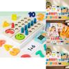 Wooden Childrens Math Counting Board With Red Blue Numbers For Early Education Learning Toys