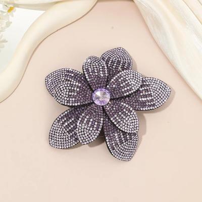 Sweet Large Rhinestone Hair Clip Double-layer Barrettes Flower Hair Clip Headwear Korean Style Spring Clips Women