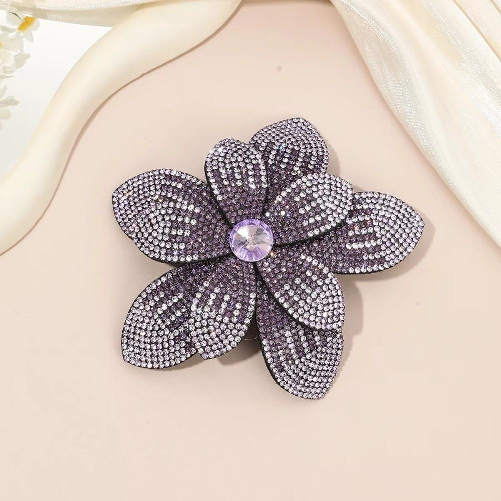 Sweet Large Rhinestone Hair Clip Double-layer Barrettes Flower Hair Clip Headwear Korean Style Spring Clips Women