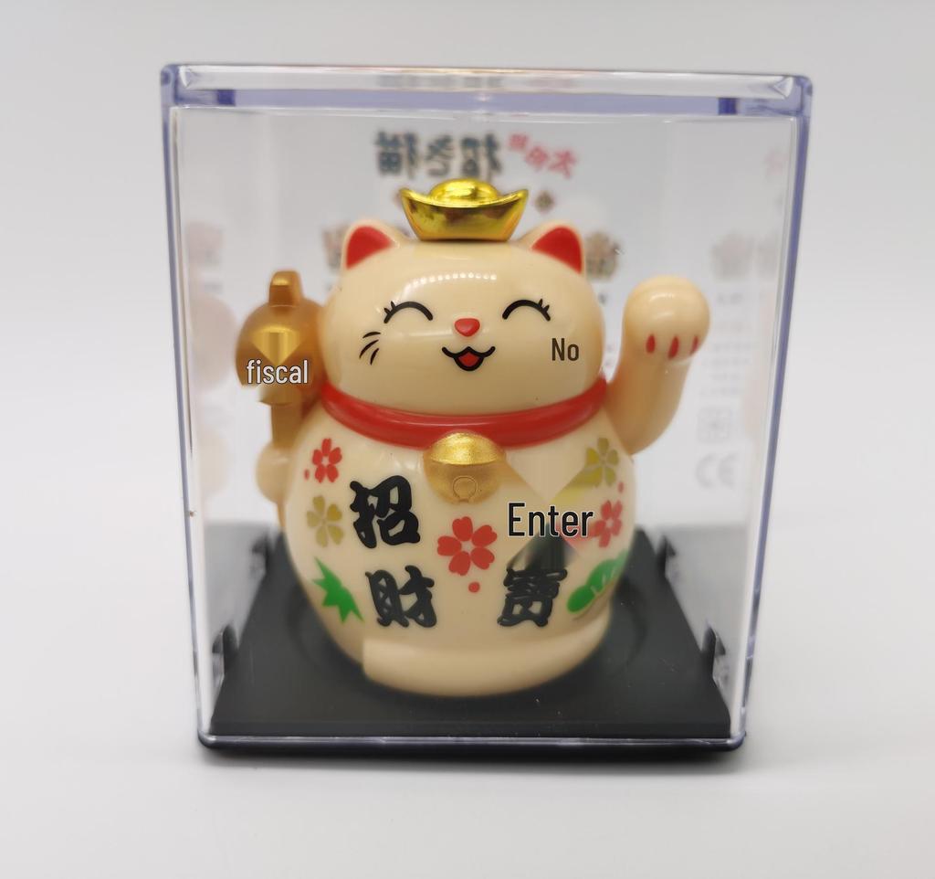 Solarbetriebene Winkekatze Figur - Kreatives Ornament und Einzigartiges Geschenk