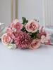 1PC Artificial Flowers Silk Rose Peony Bouquet Hydrangea Carnation Vases for Home Party Winter Wedding Decoration Fake Plant