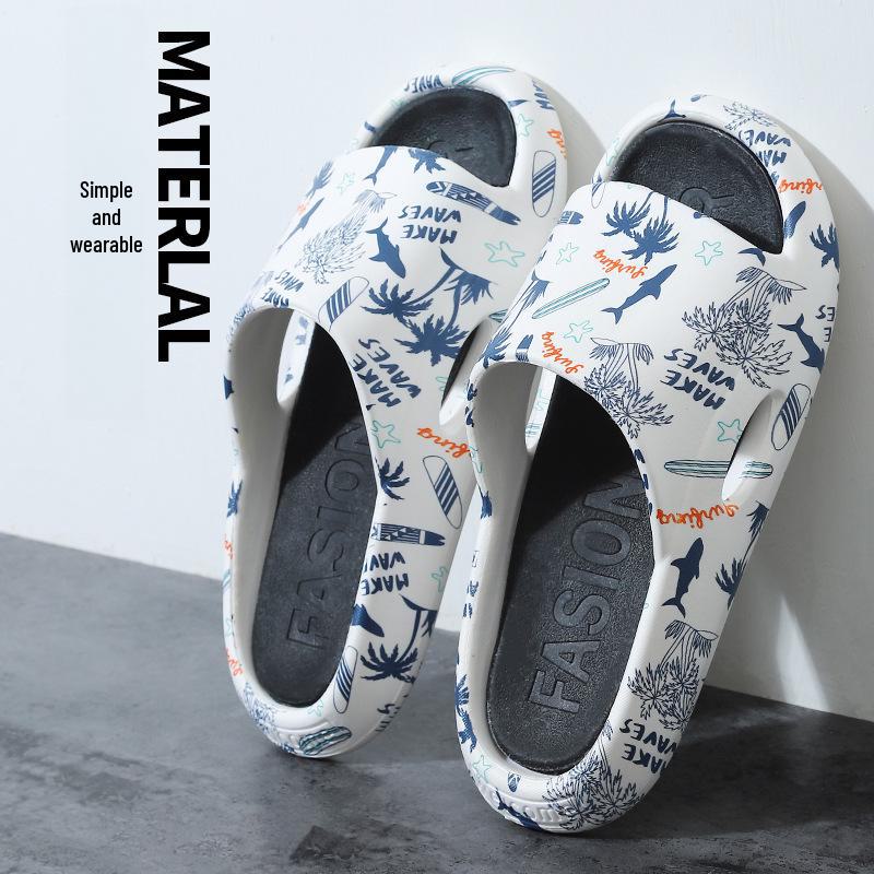 

Сандалии на толстой подошве для пар, для дома и улицы - удобные тапочки для ванной для женщин и мужчин, летний корейский стиль. Size 42/43