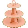 Disposable Three-layer Hot Stamping Paper Cake Stand Birthday Party Supplies Floral Tea Party Wedding Party Cake Decoration