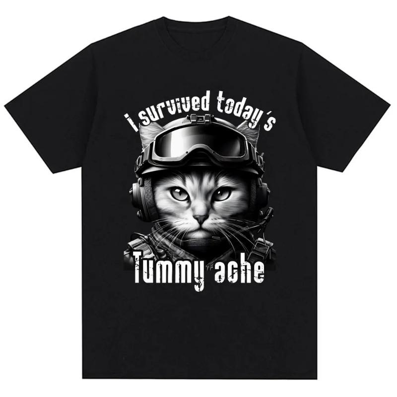 T-shirt in Cotone Gatto Divertente Certified Freak Unisex Uomo Donna Opium Merch Moda Taglia Grande Top Manica Corta Stampa Lettere T-shirt S-4xl