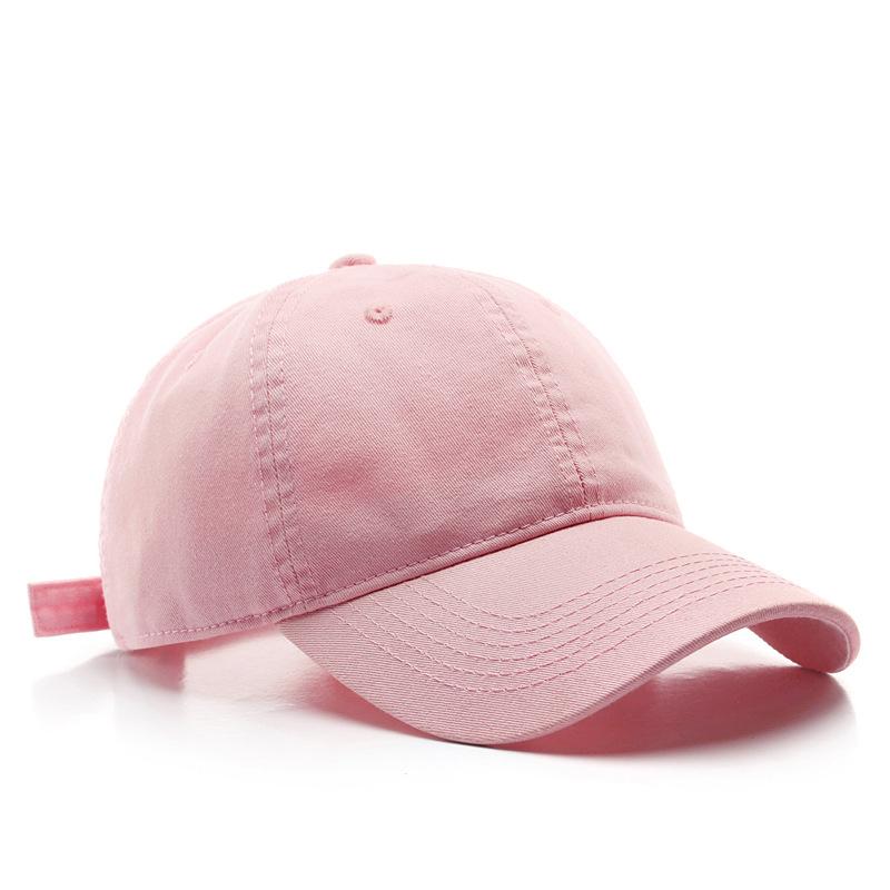 12 Color Korean Style Japanese Style Washed Curved Brim Cotton Peaked Cap For Men Solid Color Women's Sun Protection Sunshade Baseball Cap