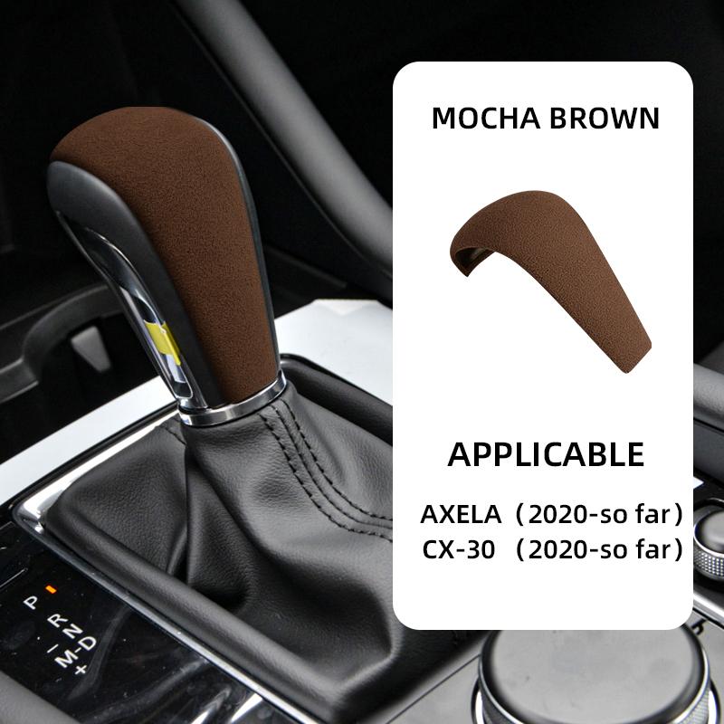 Per Mazda CX-30 DM AXELA 2019-2024 Accessori Auto Copertura Pomello Leva Cambio in Camoscio Cornice Protettiva Decorazione Interna