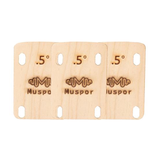 3 Stück Gitarrenhals-Unterlegscheiben, Massivholz-Halsplatte für angeschraubte Halsbefestigung, 0,25/0,5/1 Grad Gitarrenhalsplatten-Werkzeug für die Reparatur des Gitarren-Bass-Halses