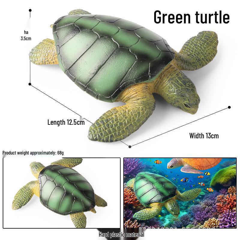 Wild Animal Model: Children's Simulation Turtle Gift Set - Tortoise Variants & Spiderweb Design.