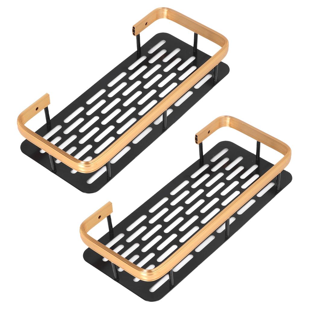 Sprchová polička Dvouvrstvá Obdélníkový tvar Úspora místa Hliníková Bez vrtání Instalace Koupelna