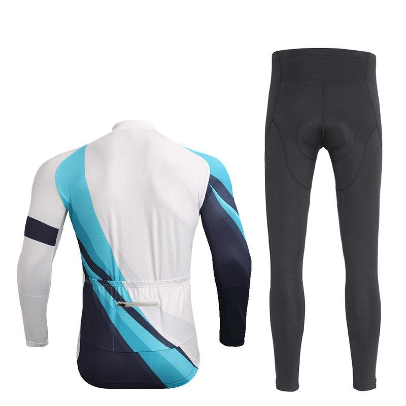 Prodyšné jezdecké dresy na kolo Sada cyklistického oblečení Rychleschnoucí muži Oblečení na kolo s dlouhým rukávem Oblek Punčochové kalhoty